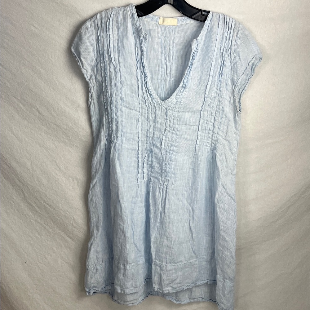 CP shades xs linen tunic stripe